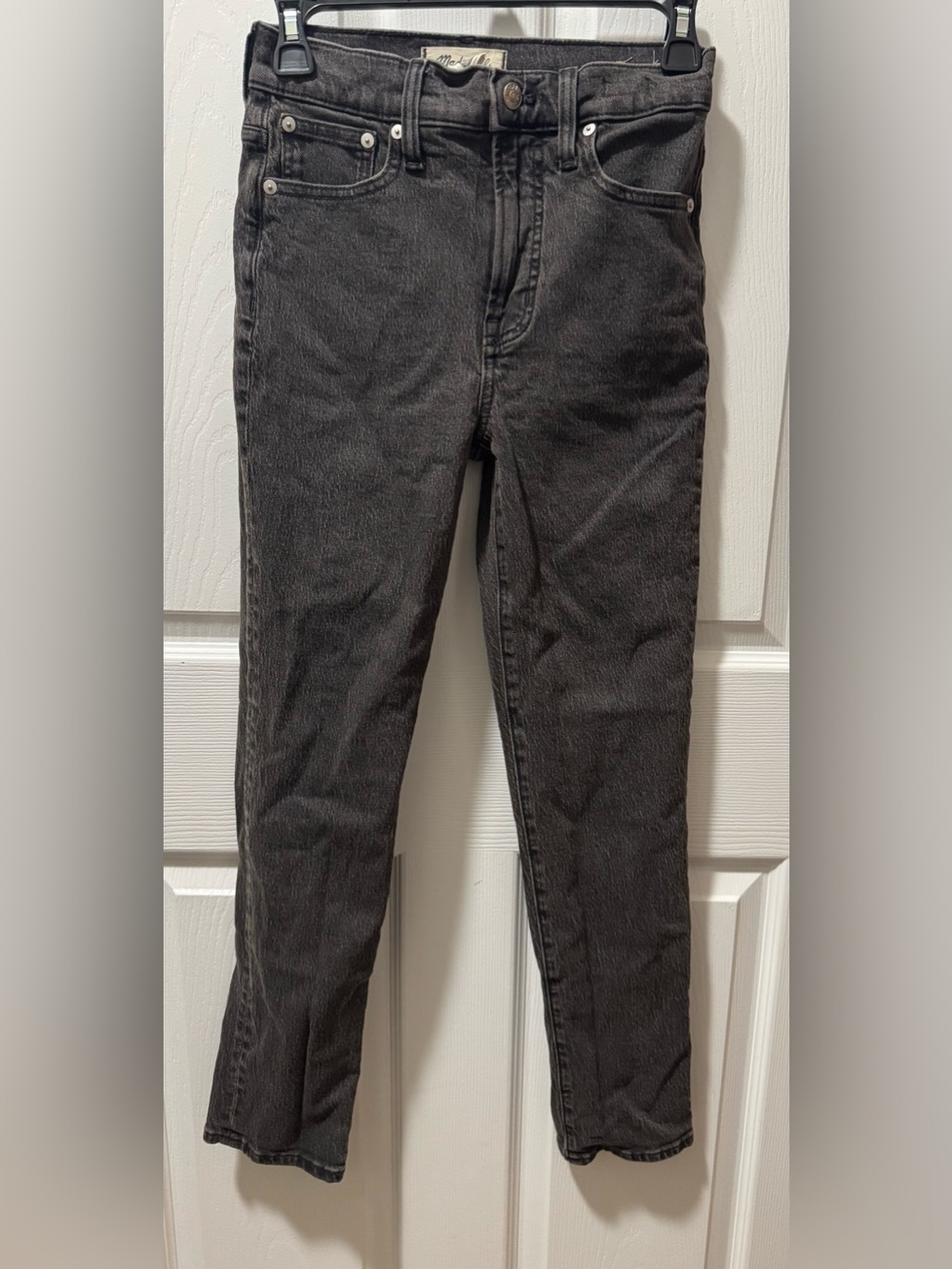 Madewell Black High-Rise Straight Jeans